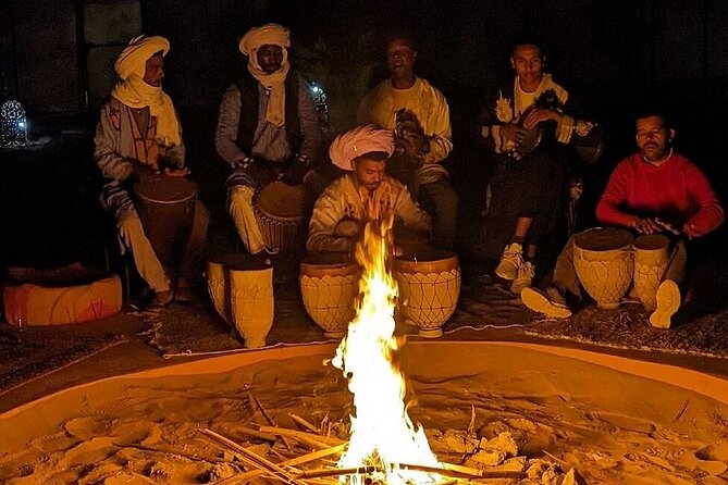 2-Days Desert Tours from Fes with Overnight in Luxury Camp - Merzouga, camels, and sunset at Erg Chebbi