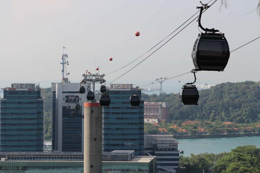 Agadir: Cable Car Sky Network Ticket with Hotel Transport - Harbor, city, and coast from the cable car