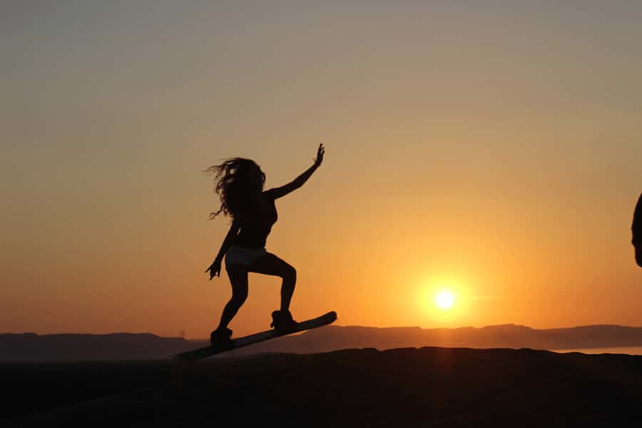 Agadir/Taghazout: Desert Sandboarding & Visit to the Canyon - Sandboarding beside the Atlantic, not far from Agadir