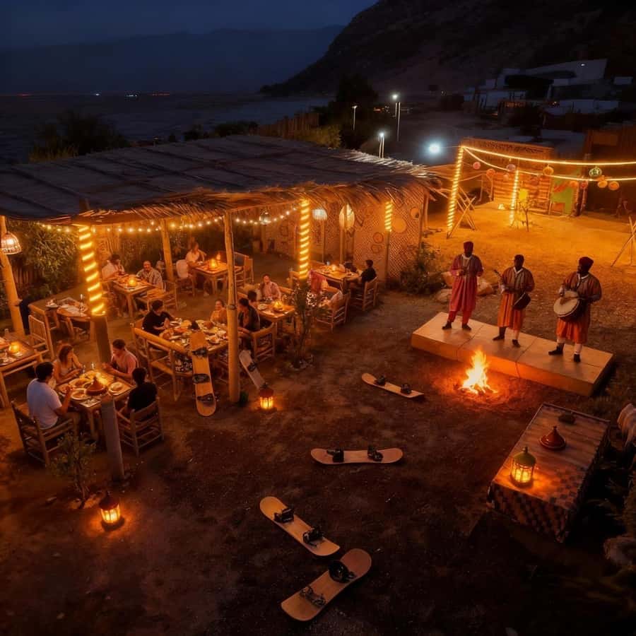 Agadir/Taghazout: Desert Sandboarding & Visit to the Canyon - The drive through Aourir, Tamraght, Taghazout, and Aghroud