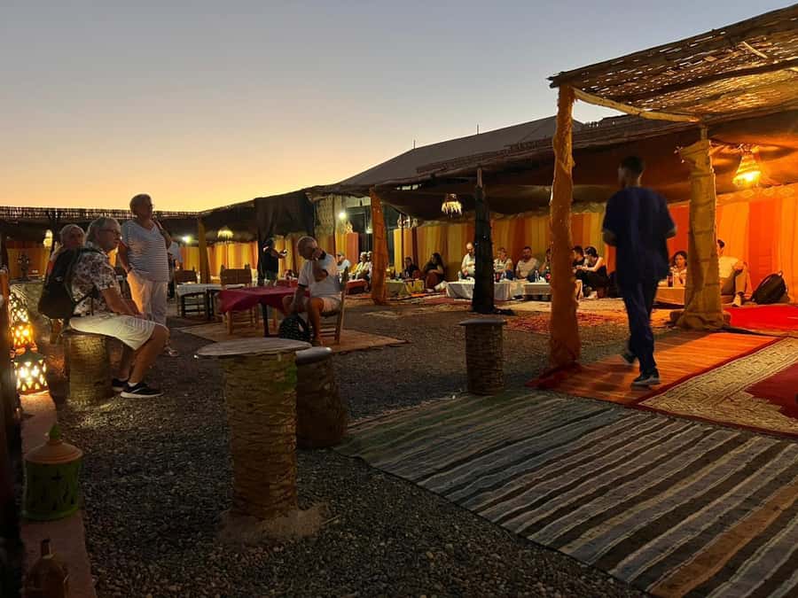 Agafay Desert: Buggy Rides, Dinner & Show Under the Stars - A Moroccan dinner with salad, tajine, and fruit