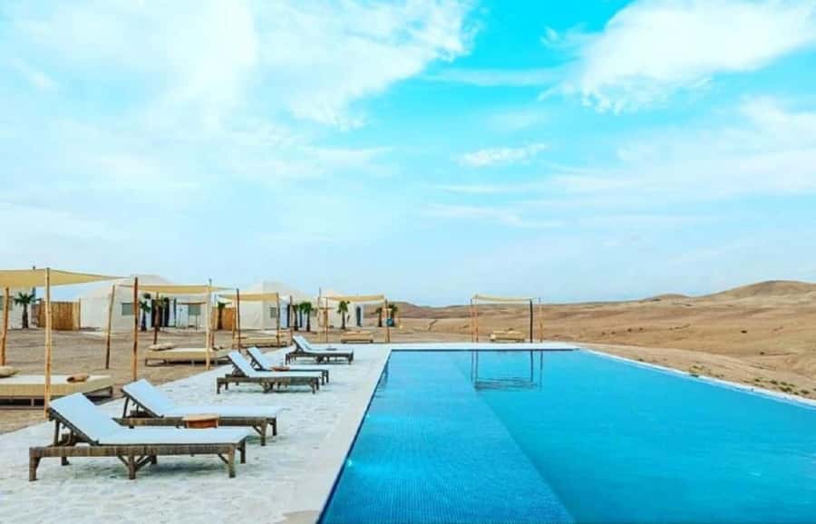 Agafay Desert Day: Quad Bike, Lunch & Swim Adventure - Camel riding before lunch