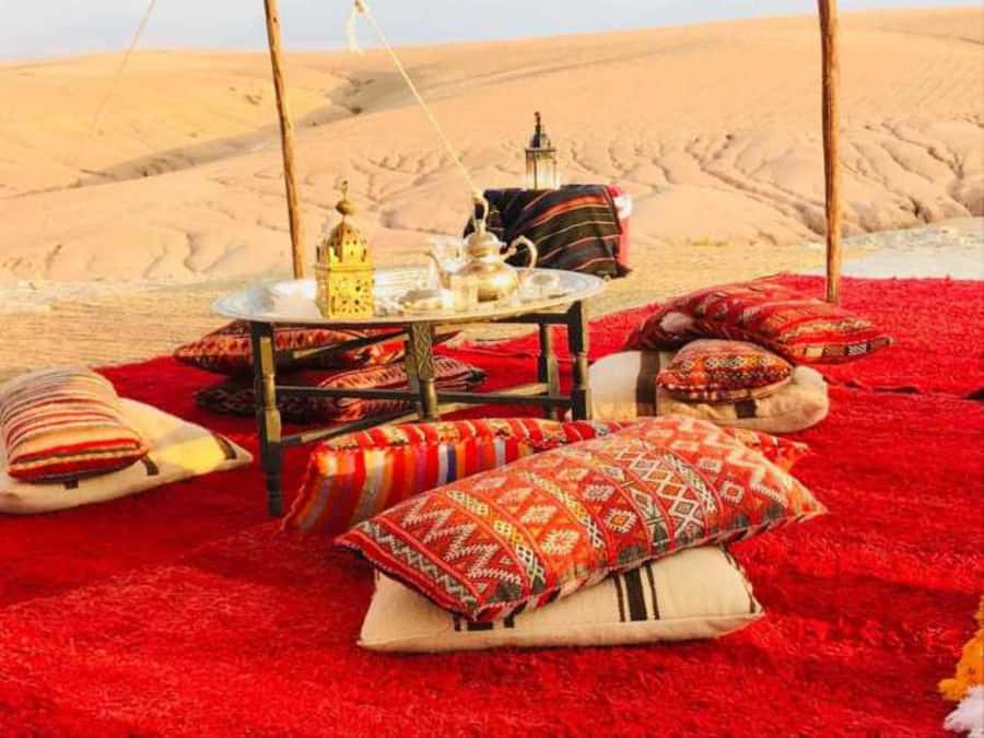 Agafay Desert: Magical Half-Day Lunch with Pool Swim - The Agafay setting and Atlas Mountain views