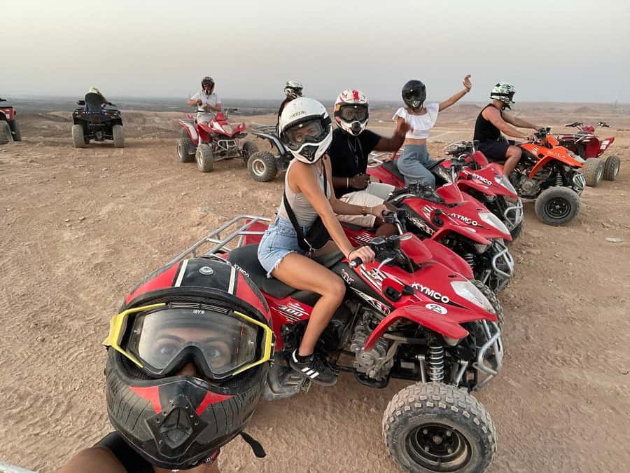 Agafay Desert: Quad Bike Experience with Lunch - Getting comfortable on the quad before the trail