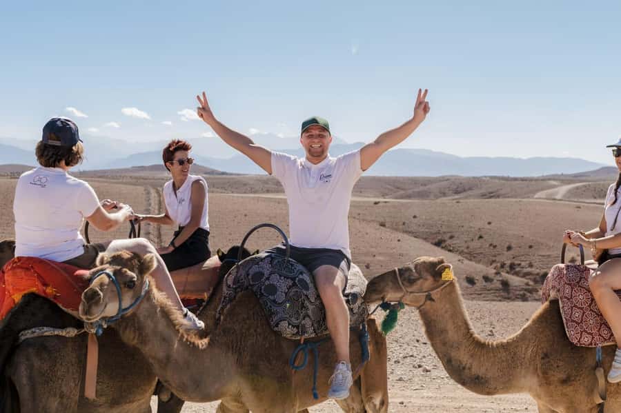 Agafay Desert: Quad, Camel Ride & Luxury Lunch with Pool - A slower hour on a friendly camel