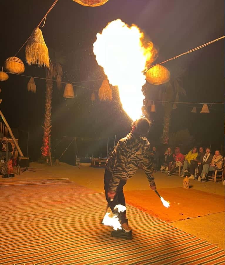 Agafay tour Quade Bike, Sunset and Romantic Dinner Show - A 20-minute camel ride as night arrives