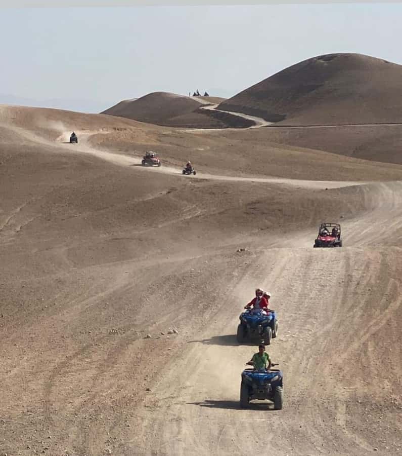Agafay Tour: Sunset, Dinner, Camel ride, Quad and fire show - Quad biking is fun, but the rules are not fully clear