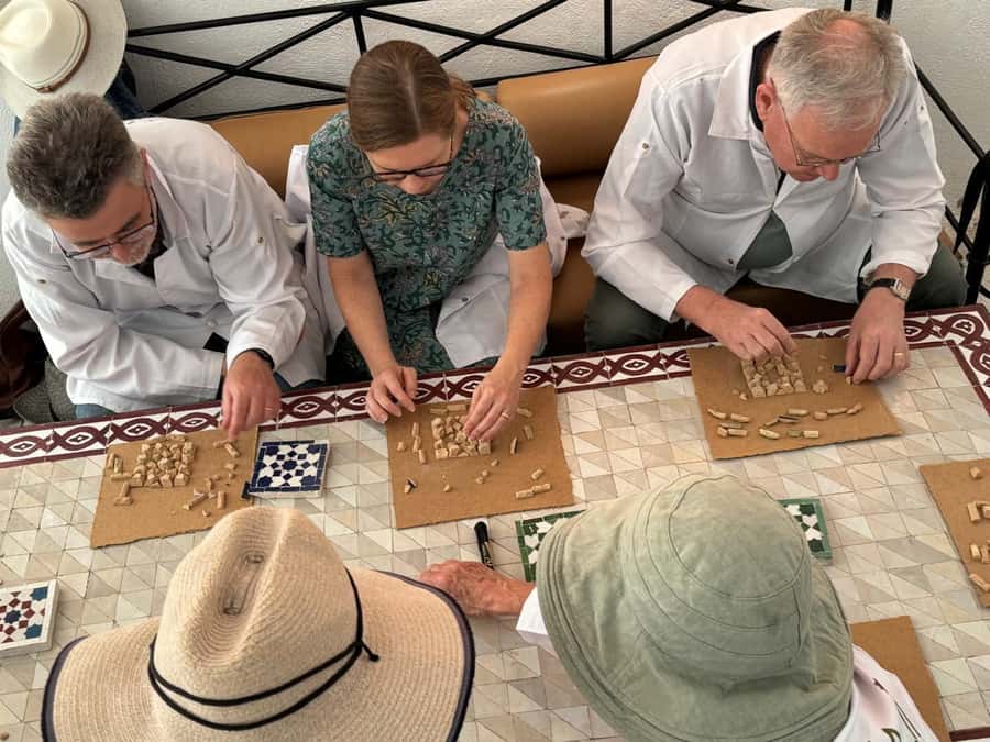 Artisan for a Day: Pottery & Zellige Workshop in Fez - The Zellige puzzle is the cleverest part