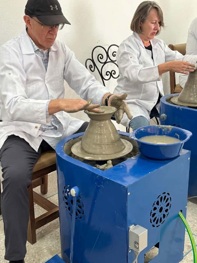 Artisan for a Day: Pottery & Zellige Workshop in Fez - Painting Moroccan patterns onto ceramic