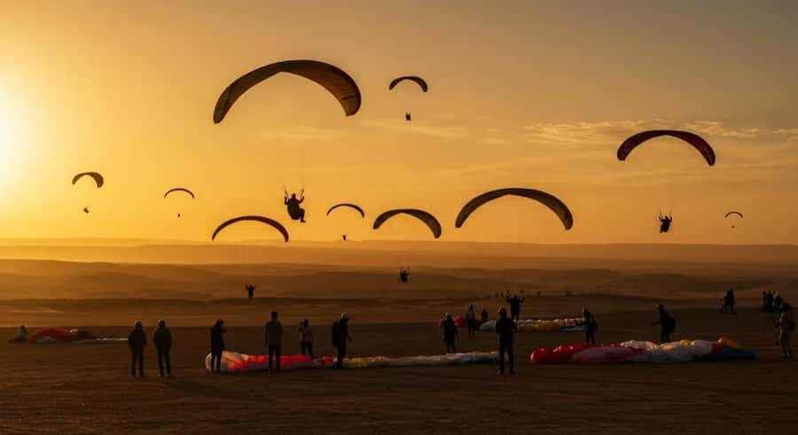 Atlas Paragliding & Agafay Desert Adventure from Marrakech - Mint tea in a Berber tent
