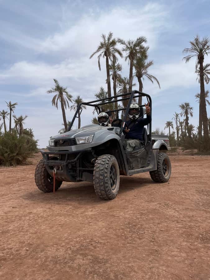 Buggy ride at the Palm Grove and Desert with swimming pool - Two hours through hills, plateaus, and villages