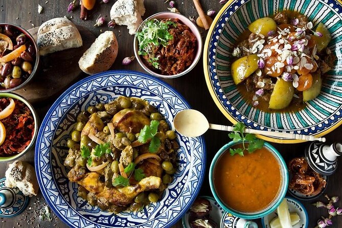 Cooking Class with Bread Workshop and Pastry in Fes - Eating what you prepared with Moroccan tea