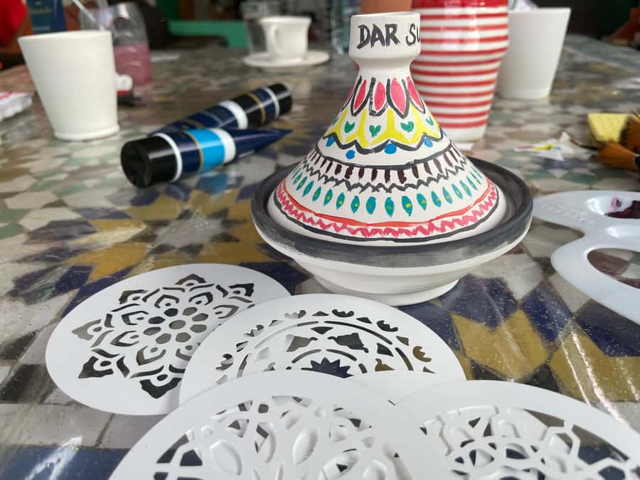 Creative Painting on Fes Pottery - Finding the house from Ain Zliten Parking