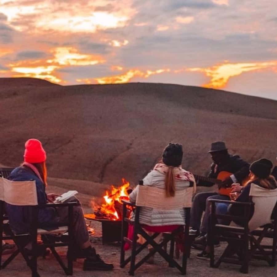 Desert night : ATV, Camel Trek sunset views & Dinner show - Sunset over the desert