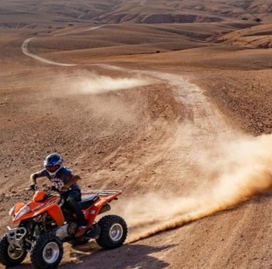 Dinner show in agafay Desert 1h quad bike & 20 min camels - The one-hour quad ride across open terrain
