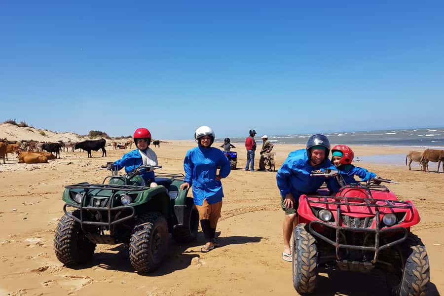 Essaouira P3: Quad tour forest beach dunes (free transfer) - The beach section and coastal views