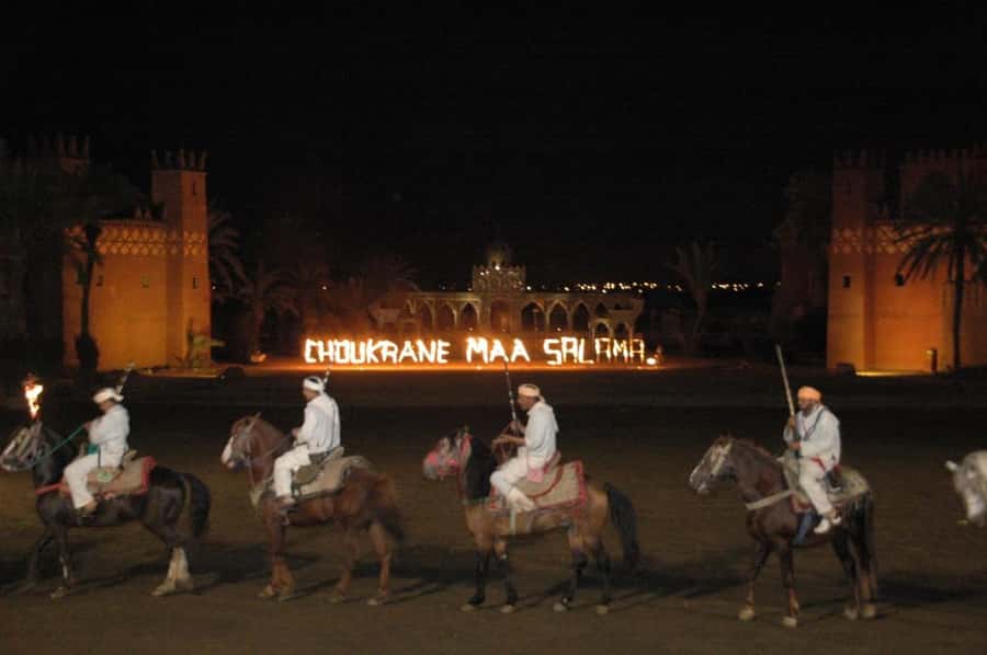 Fantasia 1001 Nights: Dinner + Show from Marrakech - Dinner in a caïdale tent