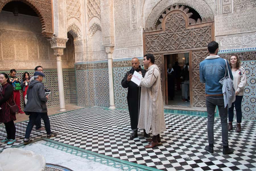 Fes: Bou Inania Madrasa, Museum, Tannery, Souk & Medina Tour - Pottery and zellige tilework