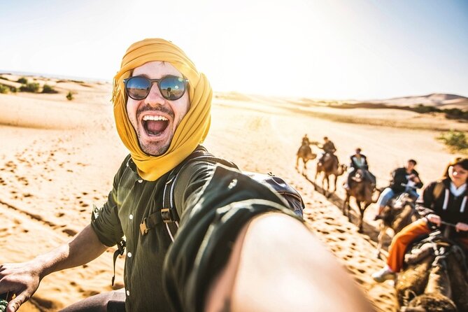Fes to Marrakech 3 Days Desert Tour - Arriving at Erg Chebbi for sunset