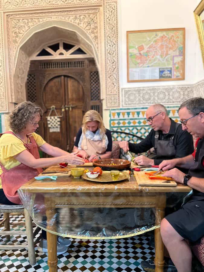 Fez: Souk Tour and Traditional Home Cooking Class - A three-minute walk to the local food market