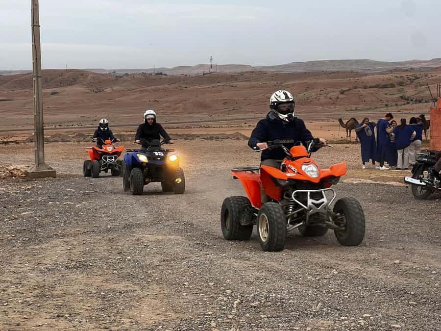 From Marrakech: Agafay Desert Quad Biking Tour with Transfer - Photo stops with the Atlas Mountains behind you