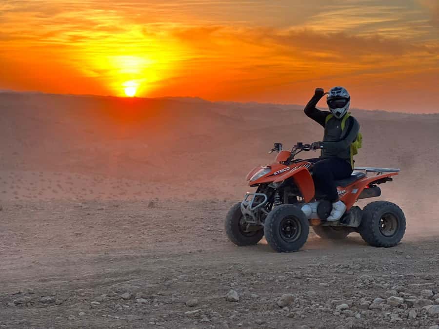 From Marrakech: Agafay Desert Quad Biking Tour with Transfer - Mint tea in a nomadic tent