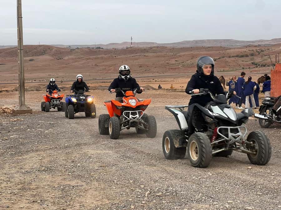 From Marrakech: Agafay Desert Quad Biking Tour with Transfer - Getting ready: helmets, goggles, and a quick lesson