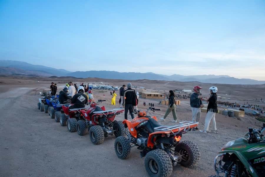 From Marrakech: Agafay Desert Quad Biking with Dinner & Show - The camel ride and a pause for Moroccan tea