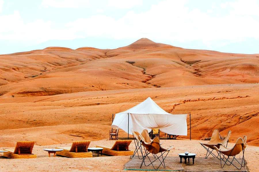 From Marrakech : Agafay Desert Sunset Dinner with Camel Ride - Berber music around the bonfire