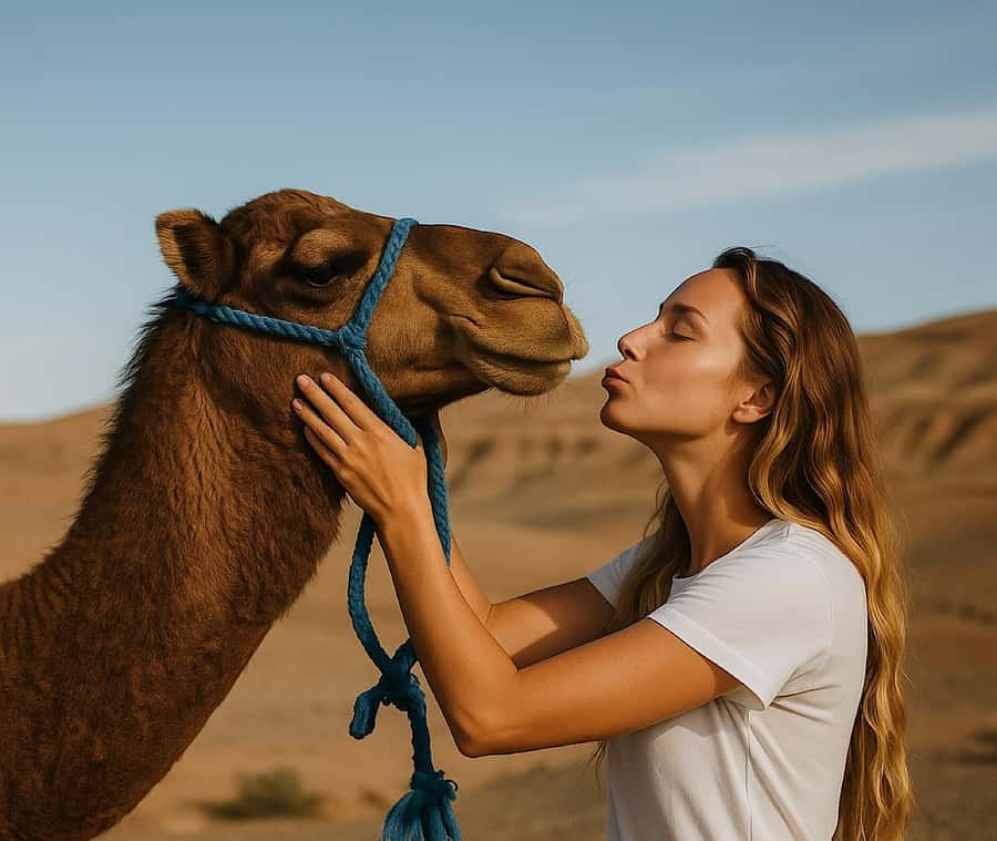 From Marrakech: Agafay Sunset Camel Tour with Dinner & Show - What happens at Lalla Takerkoust