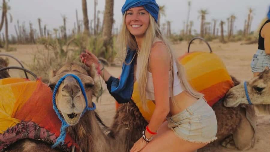 From Marrakech: Camel ride in the oasis palmeraie Grove - Getting ready with a sheish scarf and nomadic clothing