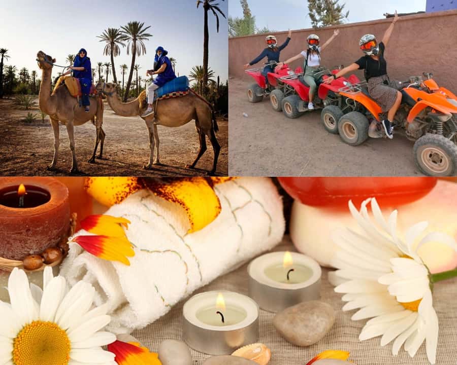 From Marrakech: Camel Ride, Quad Bike & Spa Full-Day Trip - Pickup from Marrakech and the small-group setup