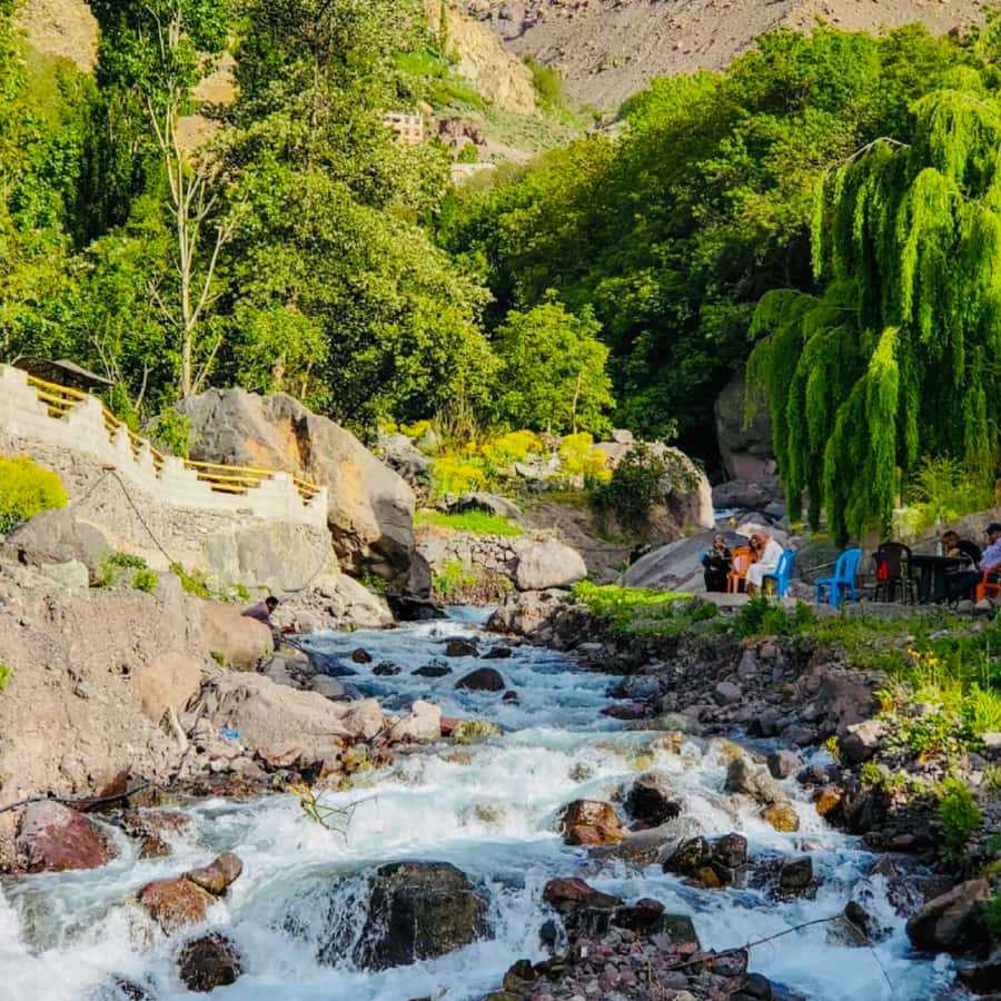 From Marrakech: Day Trip to Anima Garden and Imlil Valley - The road through Asni Valley to Imlil