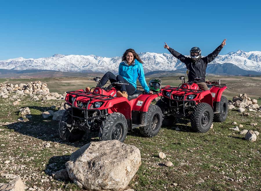 From Marrakech: Full-Day Agafay Desert Quad Adventure - Returning with Atlas Mountain views