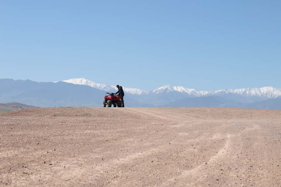 From Marrakech: Guided Quad Biking Tour in Agafay Desert - Mint tea, crêpes, and the local pause