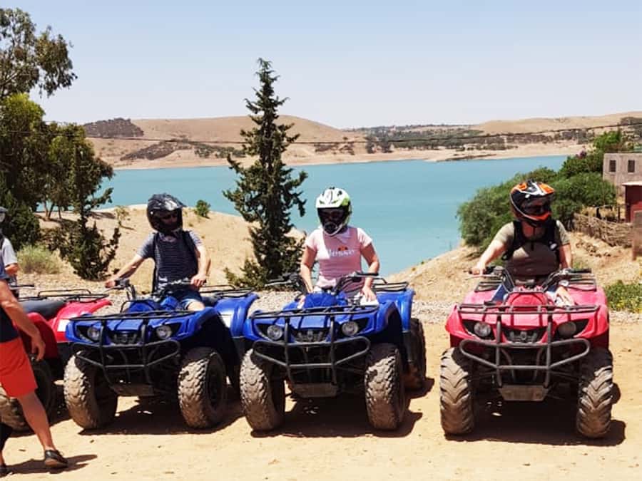 From: Marrakech: Lalla Takerkoust Lake Quad Bike Experience - Getting Ready for the Quad Ride