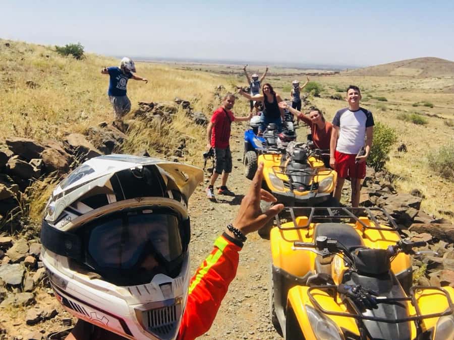 From: Marrakech: Lalla Takerkoust Lake Quad Bike Experience - Riding Through the Turtle Valley and Desert Plateau