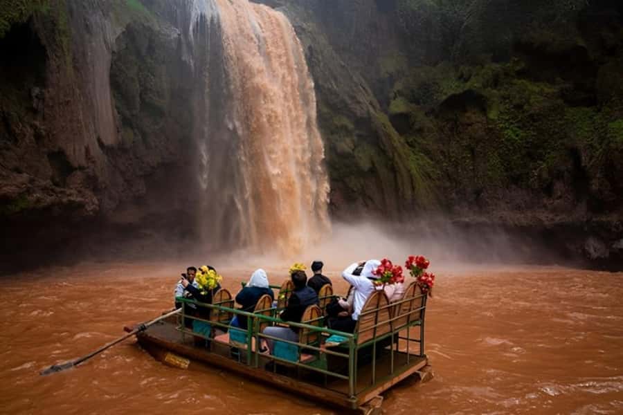 From Marrakech: Ouzoud Waterfalls Full-Day Guided Tour - Arriving above the 110-meter cascades
