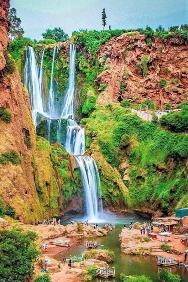 From Marrakech: Ouzoud Waterfalls Guided Hike and Boat Trip - The boat ride at the foot of the falls