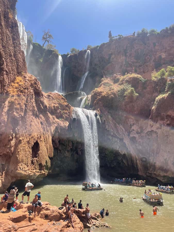 From Marrakech: Ouzoud Waterfalls Guided Hike and Boat Trip - Lunch above the falls