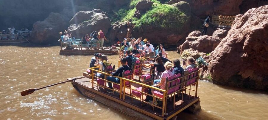 From Marrakech: Ouzoud Waterfalls Guided Tour and Boat Trip - The hike from rim to river