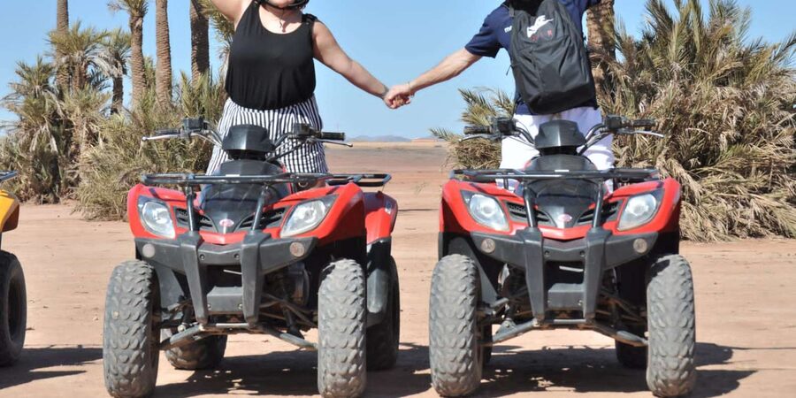 From Marrakech: Palm Grove Quad Bike Tour with Mint Tea - Photo stops that break up the ride