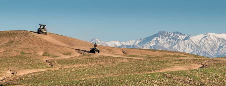 From Marrakech: Premium Agafay Desert Half-Day Quad Biking - Mint tea, pancakes, and shelter in the desert
