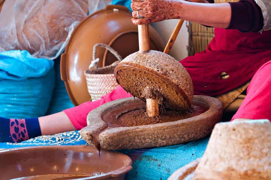 From Marrakech: Private Full-Day Essaouira Tour - Watching argan oil being made