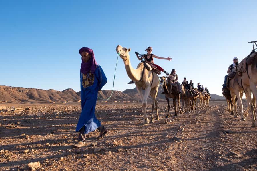 From Marrakech: Zagora 2-Day Desert Safari with Food & Camp - The Zagora camel ride at sunset