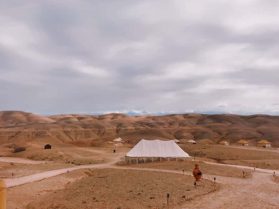 From Marrakesh: Agafay Desert Quad Biking, Camels & Dinner - Moroccan dinner, mint tea, and the food question
