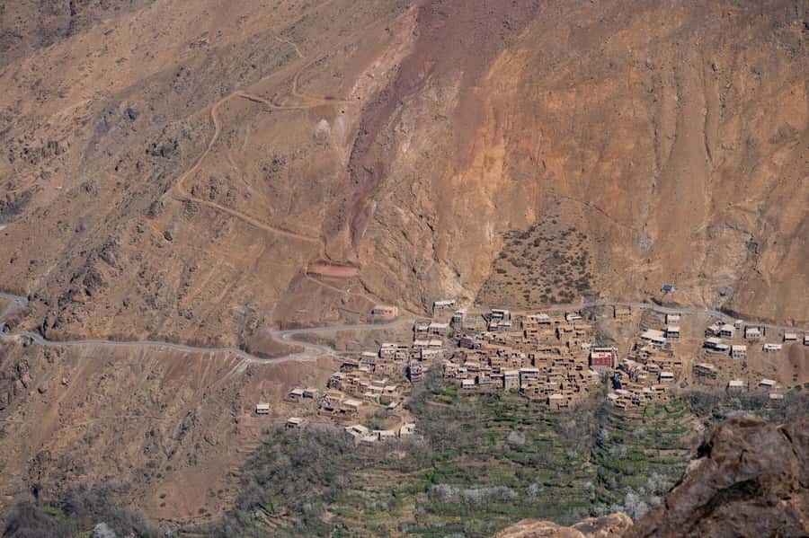 From Marrakesh: Atlas Mountains Talamrout Summit Day Hike - The climb through Tamatert Valley and Berber villages