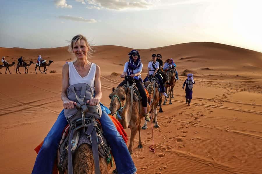From Merzouga: Overnight Camel Trek over Erg Chebbi Dunes - Sleeping under the stars near Merzouga