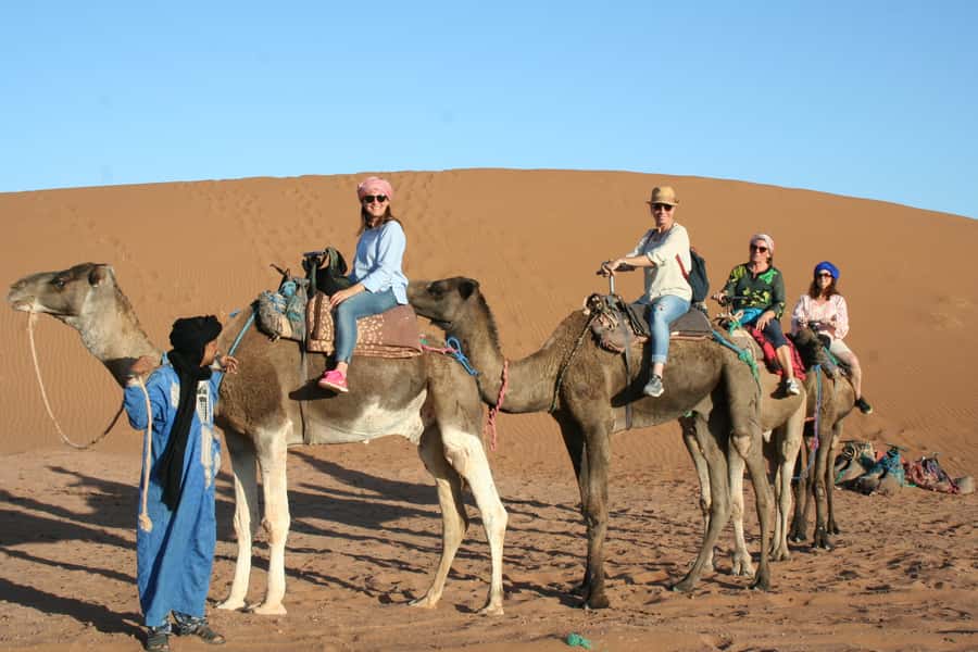 From Zagora: 2-Day Desert Tour to Erg Chegaga - The camel ride at sunset