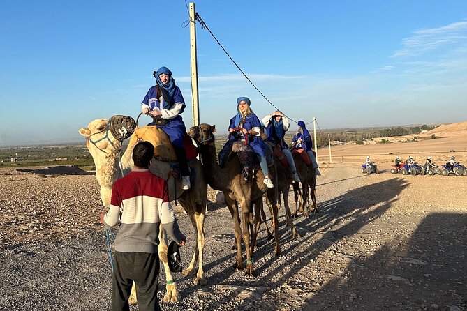 Full Package Agafay Desert, Quad Bike, Camel Ride and Dinner show - Sunset Views Across the Agafay Desert